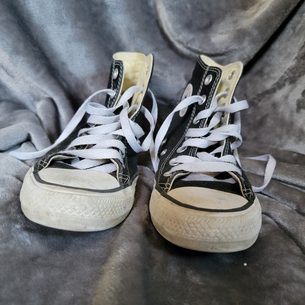 Converse Chuck Taylor All Star High Top Unisex 6 Women 4 Men Black Good Canvas - Picture 10 of 14